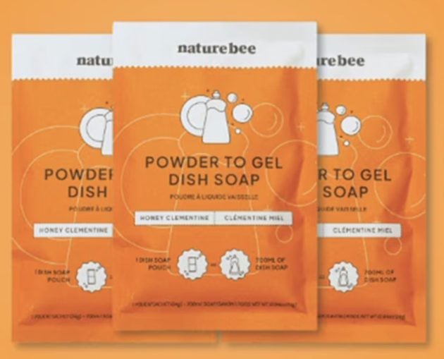 Free Sample of Nature Bee’s Powder-to-Gel Kitchen Dish Soap